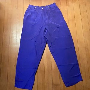 Women’s Purple Xriss Xross silk trousers